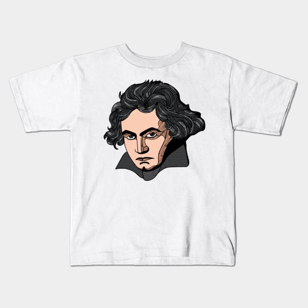 ludwig van beethoven Kids T-Shirt by Shapwac12